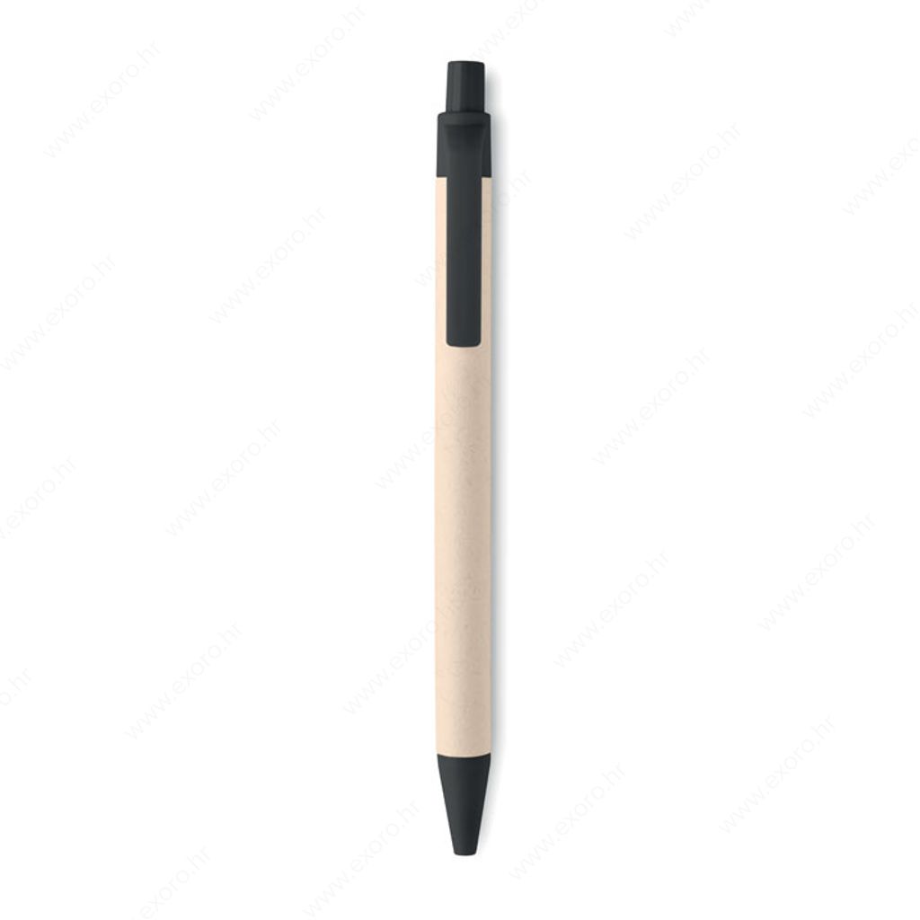 MO6822-03 Olovka kemijska MITO PEN kartonska, plavi uložak, natron/crna