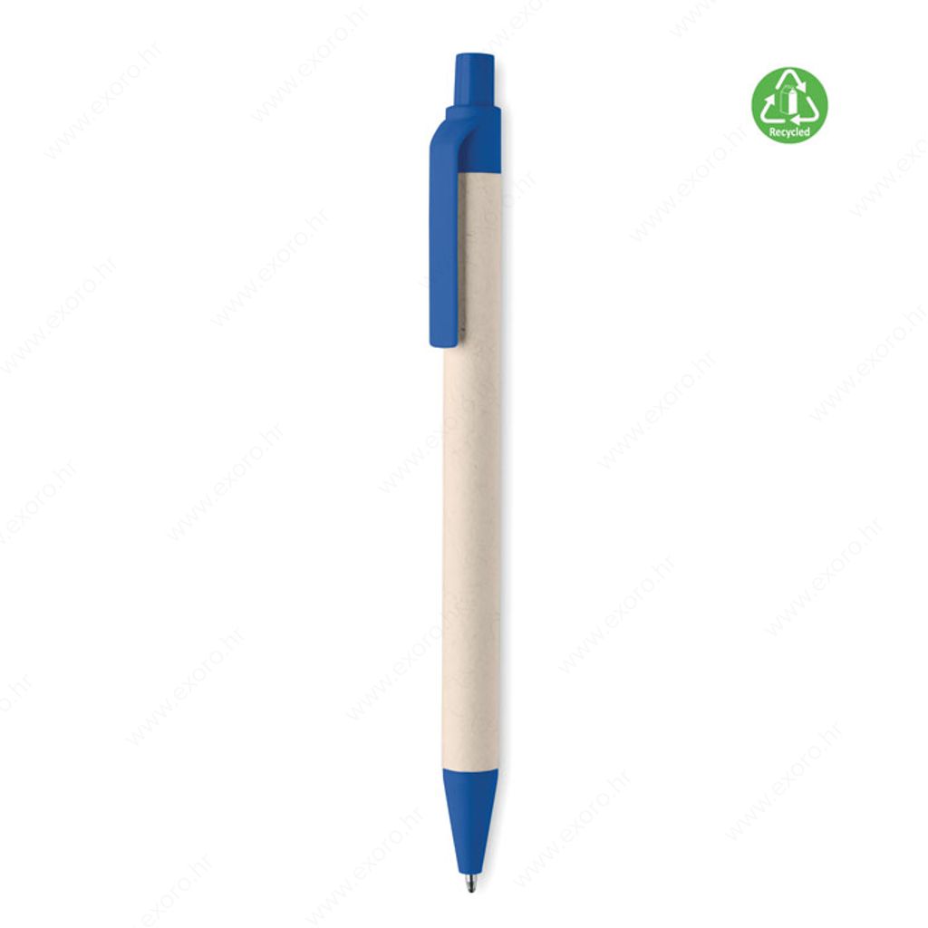 MO6822-04 Olovka kemijska MITO PEN kartonska, plavi uložak, natron/plava
