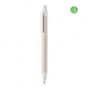 Olovka kemijska MITO PEN kartonska, plavi ispis, bijela