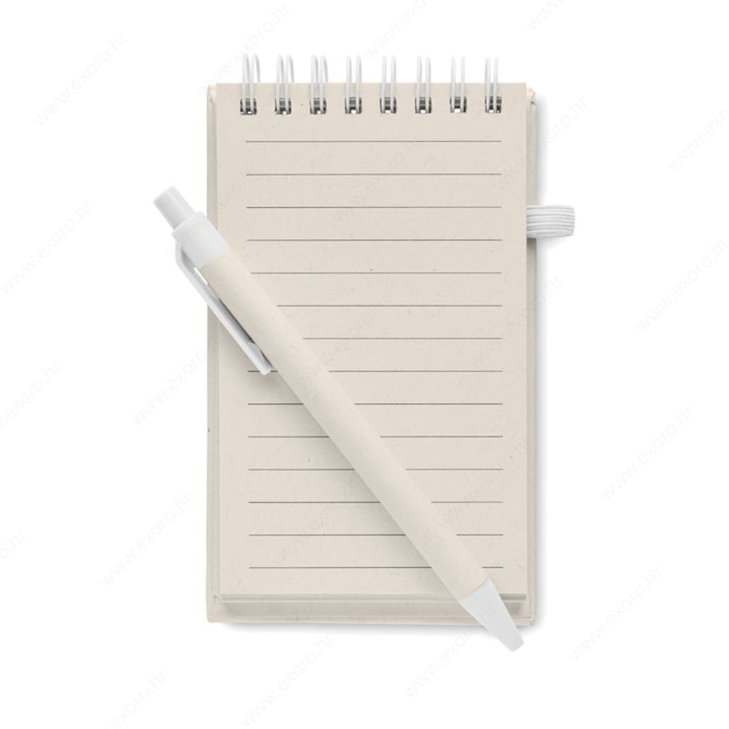 MO6837-06 Notes A6 MITO SET s olovkom, reciklirani, 70L,  bijeli