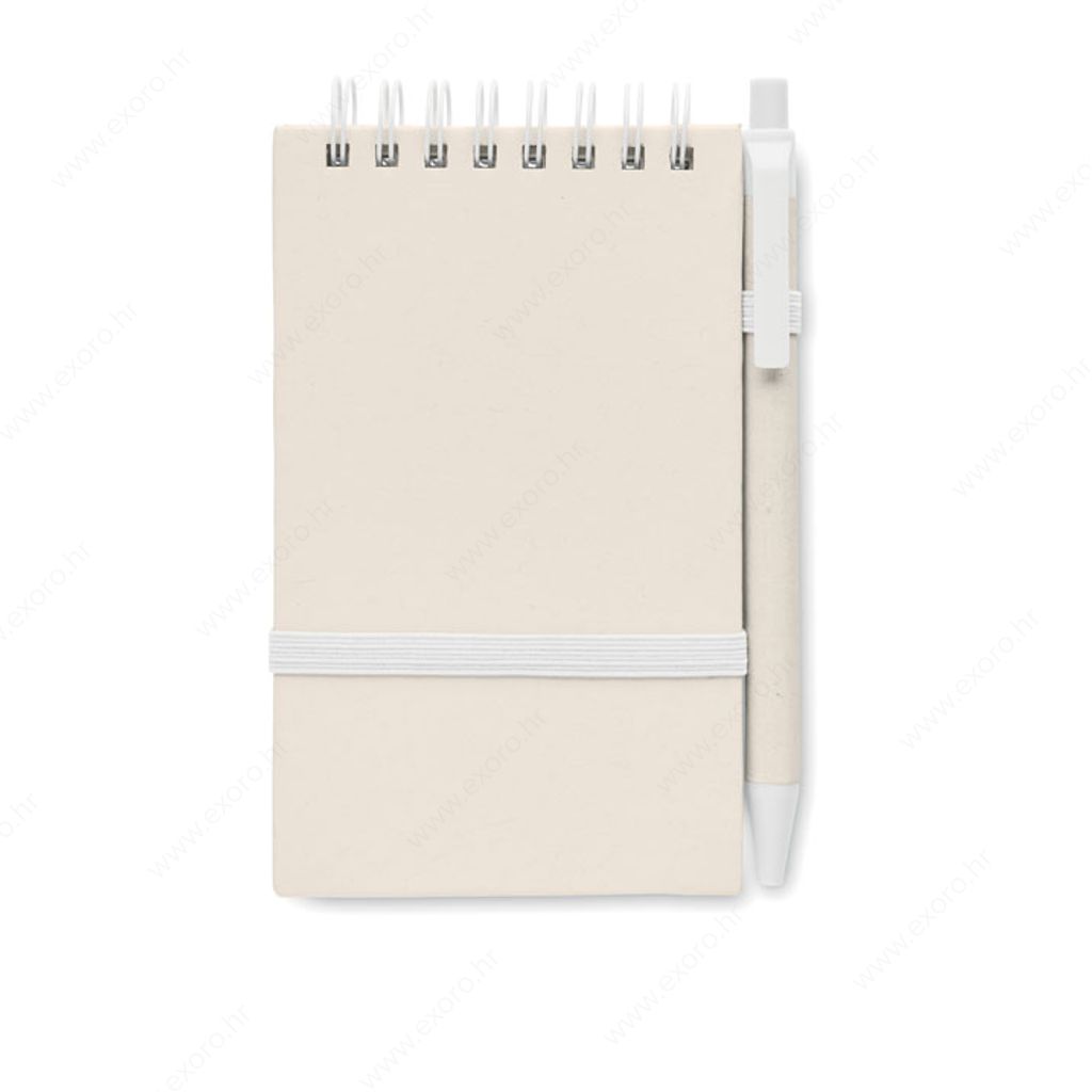 MO6837-06 Notes A6 MITO SET s olovkom, reciklirani, 70L,  bijeli