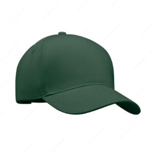 Kapa šilt 5 panela SINGA 260g, metalna kopča, zelena (dark green)