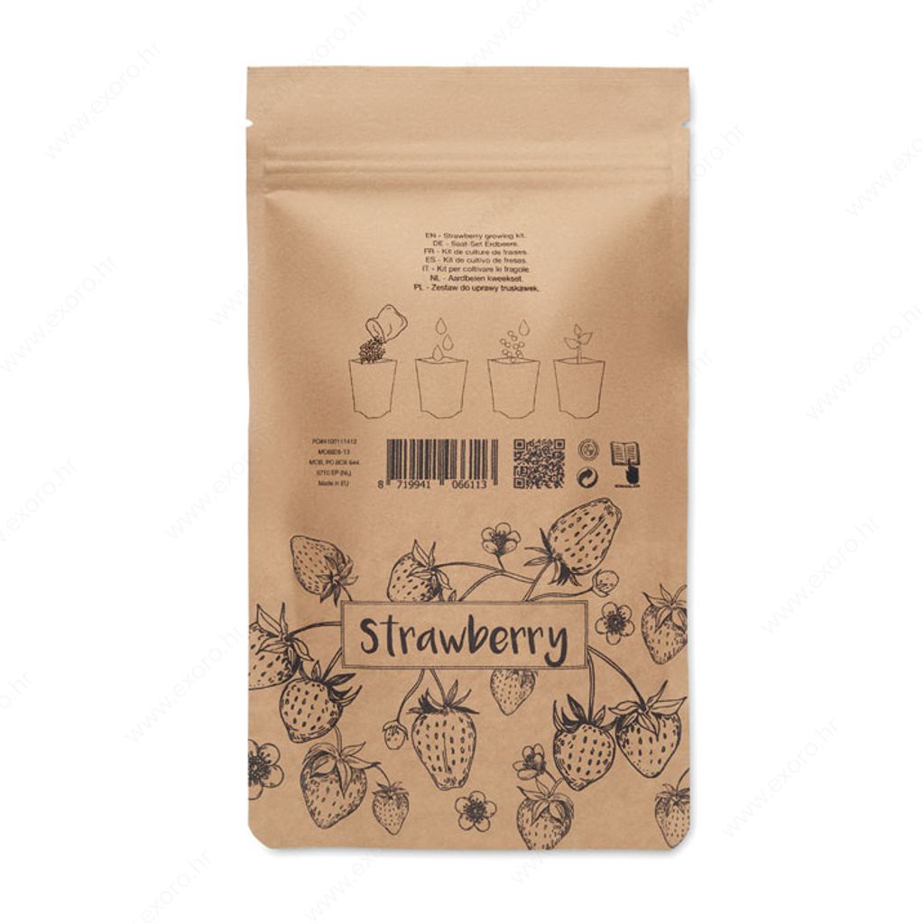 MO6928-13 Sjemenke jagoda u setu za uzgoj FRESA KIT u vrecici natur