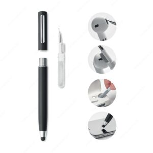 MO6936-03 Olovka kemijska CLEANPEN set za čišćenje slušalica, plavi ispis, crna