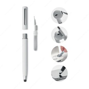 MO6936-06 Olovka kemijska CLEANPEN set za čišćenje slušalica, plavi ispis, bijela