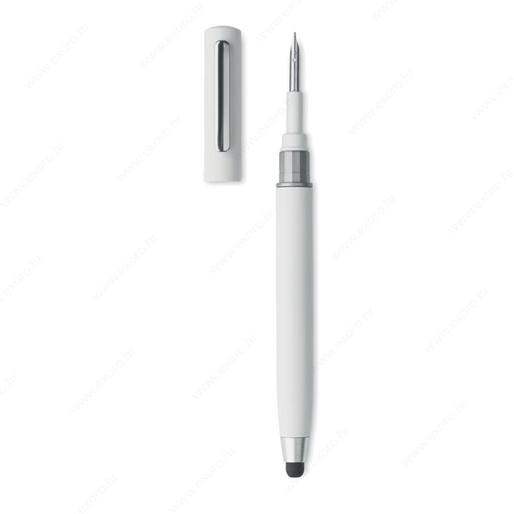 MO6936-06 Olovka kemijska CLEANPEN set za čišćenje slušalica, plavi ispis, bijela