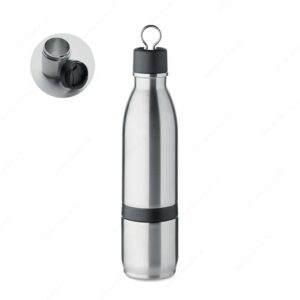 Boca termo BUSSLOO + šalica, metalna, 500ml, mat srebrna