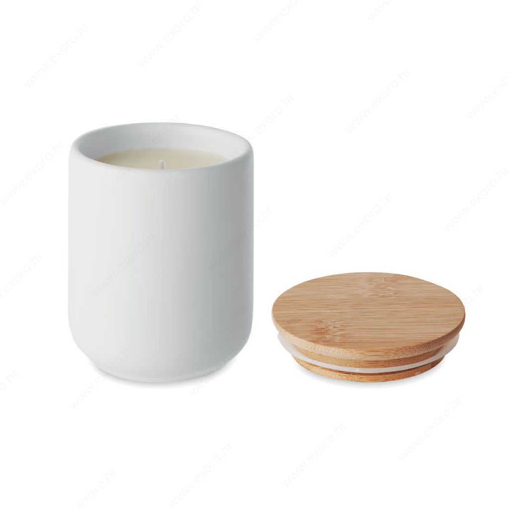 MO6986-06 Svijeća mirisna na biljnoj bazi VEIKA bijela