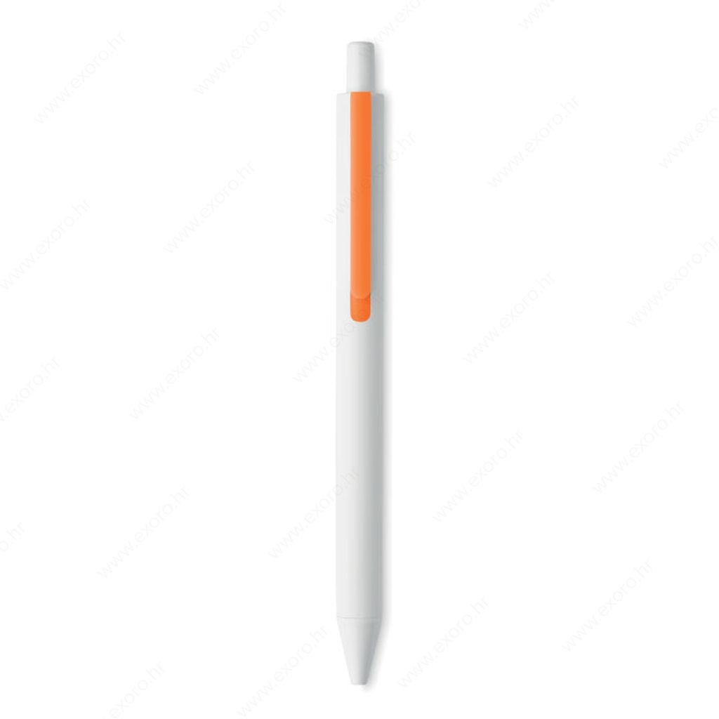 MO6991-10 Olovka kemijska SIDE, plastična, plavi uložak, bijelo/narančasta