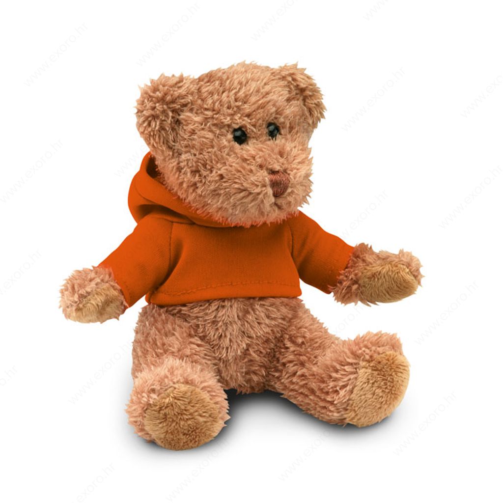 MO7375-10 Igračka plišana JOHNNY medvjedić narančasta