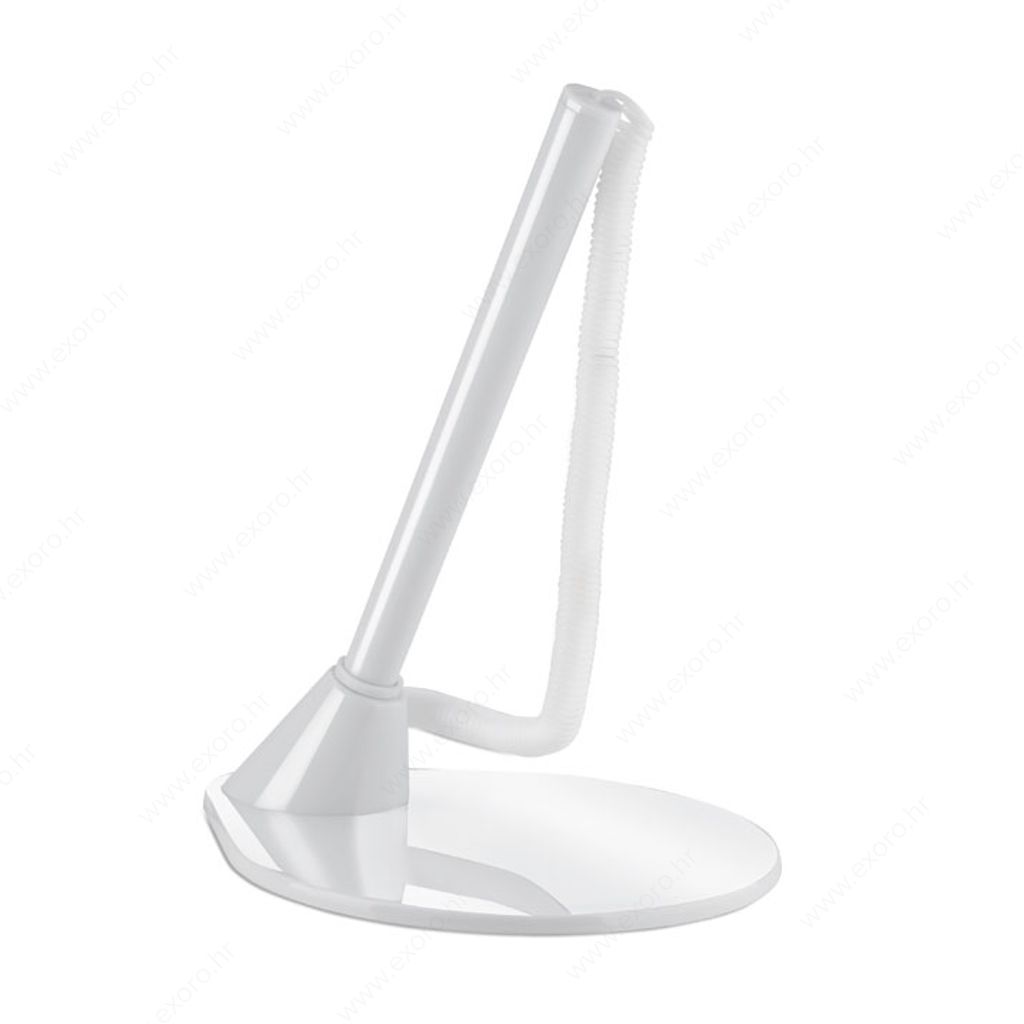 MO7812-06 Olovka kemijska na stalku STANDUP, plavi uložak, bijela