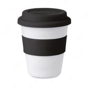 MO8078-03 Čaša ASTORIA PVC/silikon, 350ml, bijelo/crna