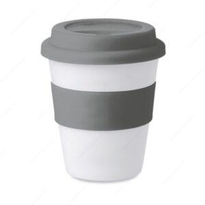 MO8078-07 Čaša ASTORIA PVC/silikon, 350ml, bijelo/siva