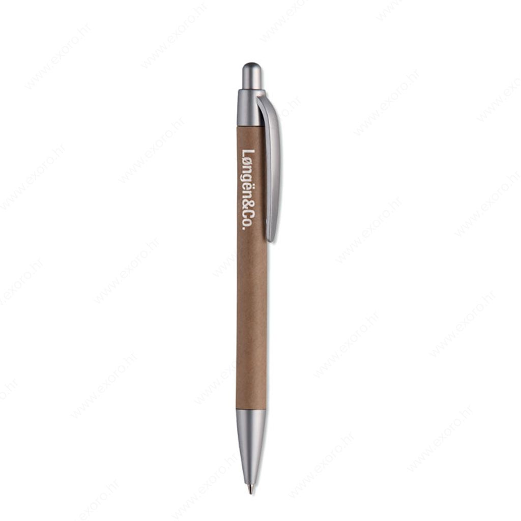 MO8105-16 Olovka kemijska PUSHTON kartonsko kućište, plavi uložak, natron