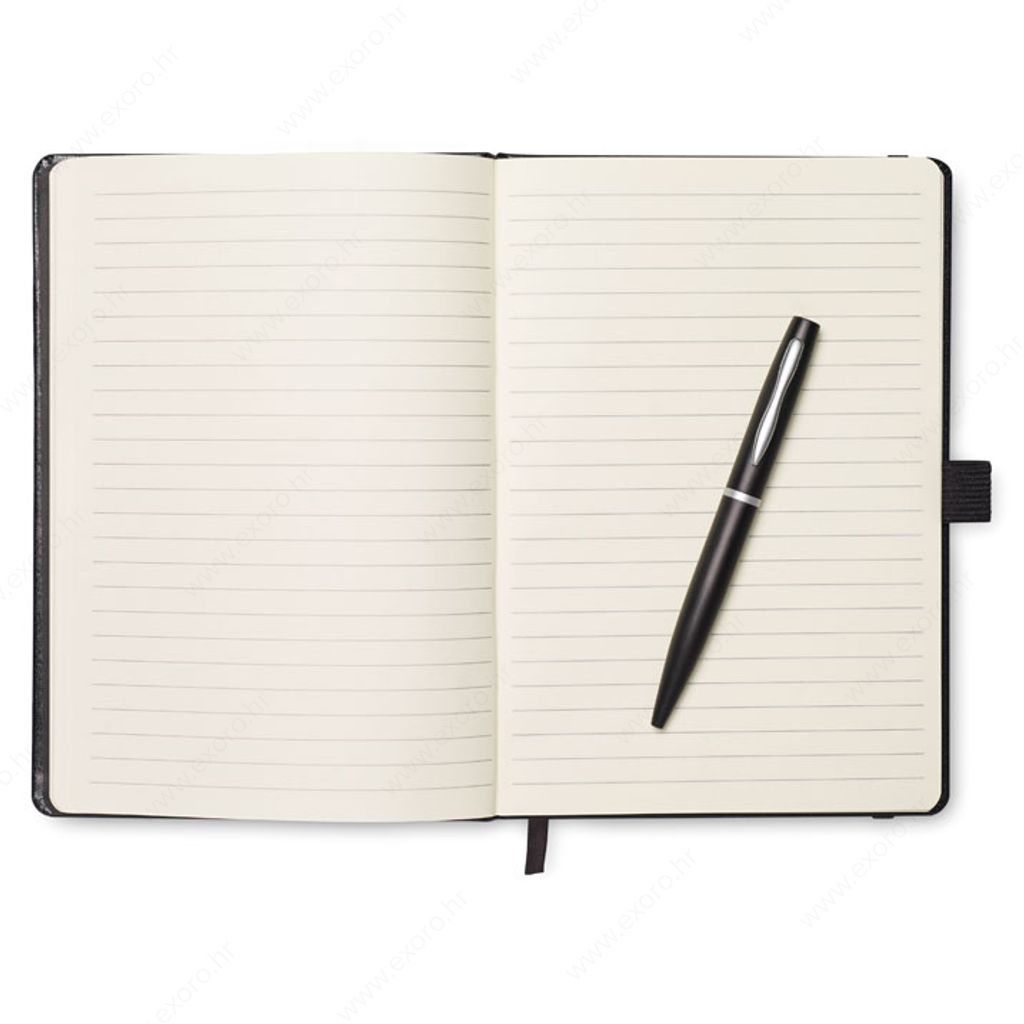 MO8108-03 Notes A5 NOTAPLUS + olovka kemijska, crni