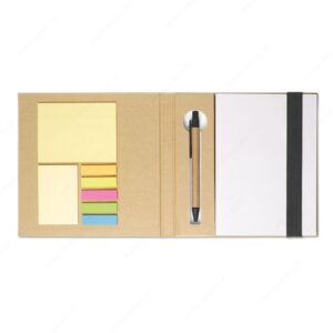 Notes QUINCY + olovka kemijska + zastavice, crni