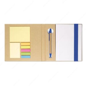 Notes QUINCY + olovka kemijska + zastavice, plavi (royal)