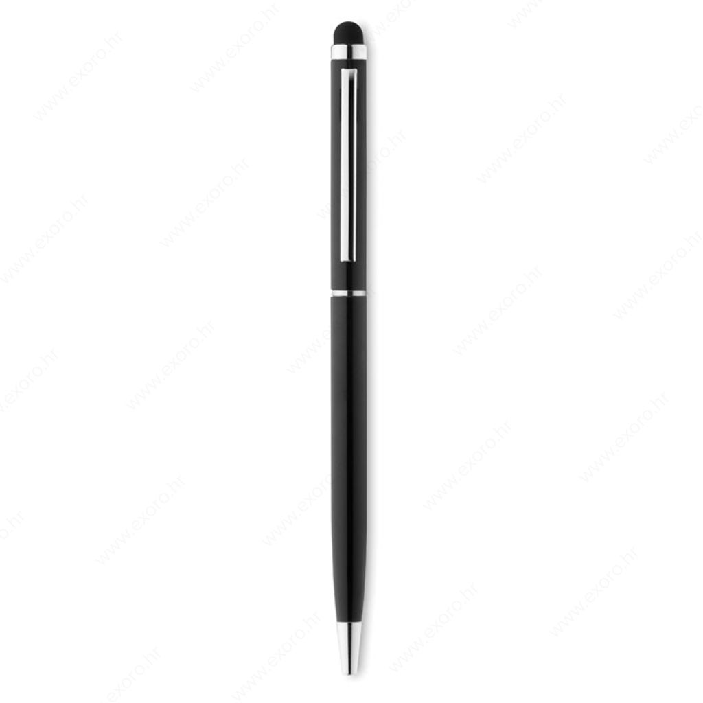 MO8209-03 Olovka kemijska NEILO TOUCH aluminijska, touch, plavi ispis, crna