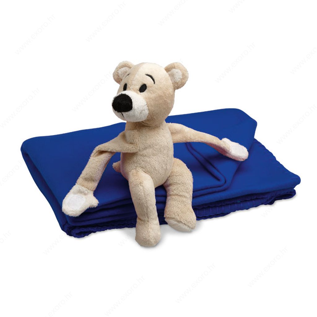 MO8252-04 Deka + plišana igračka MANTA plava