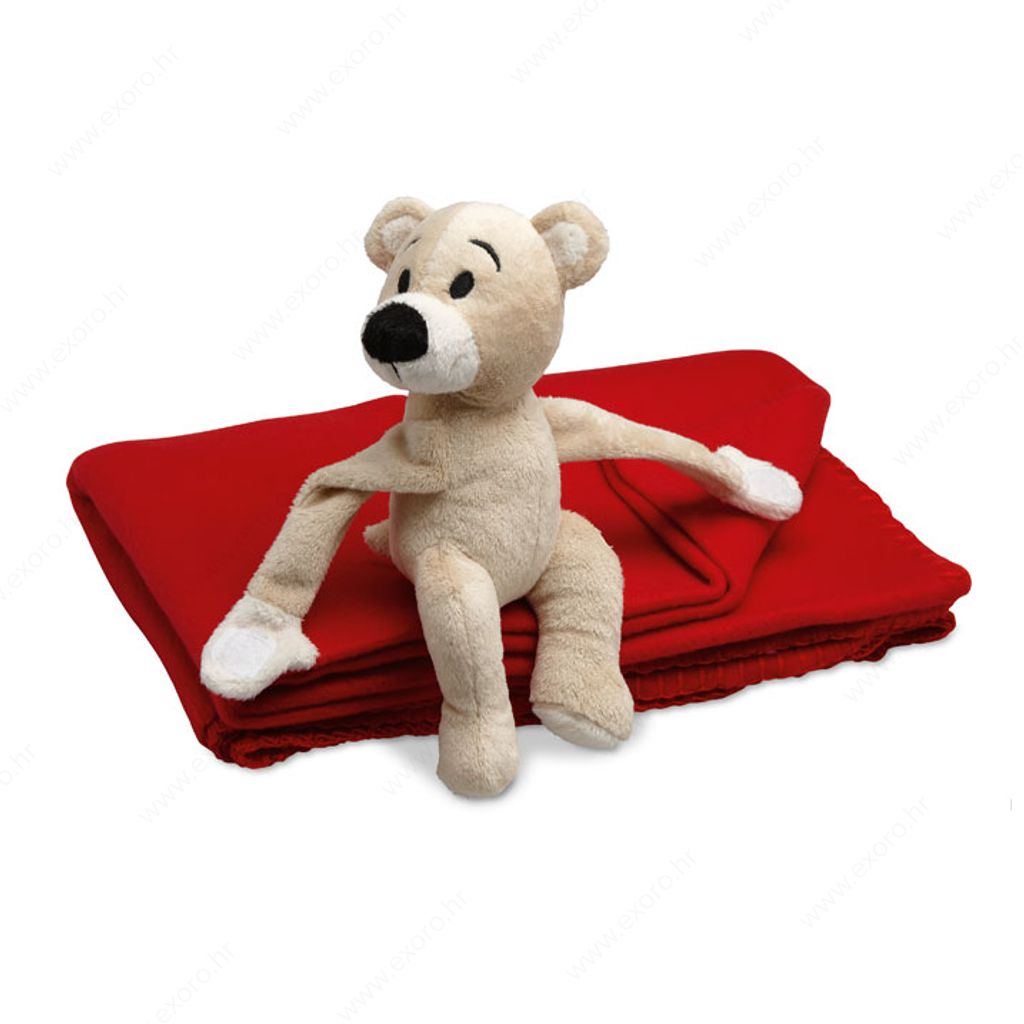 MO8252-05 Deka + plišana igračka MANTA crvena