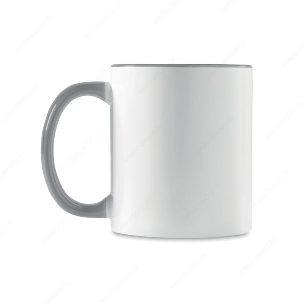 MO8422-07 Šalica keramička 300ml SUBLIMCOLY, sublim., bijelo/siva