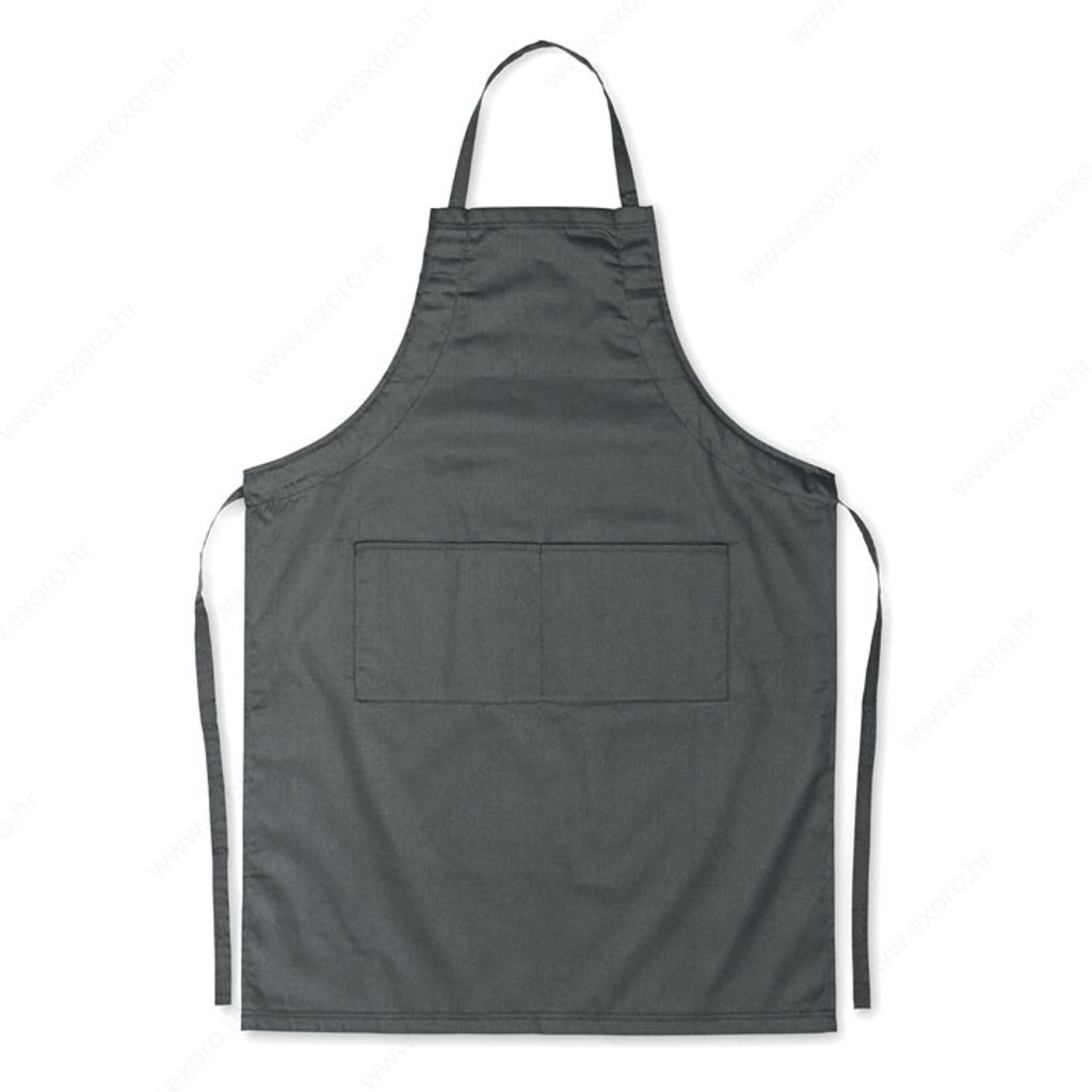 MO8441-15 Pregača kuhinjska FITTED KITAB 190g., poliester 90%, 10% pamuk, tamno siva