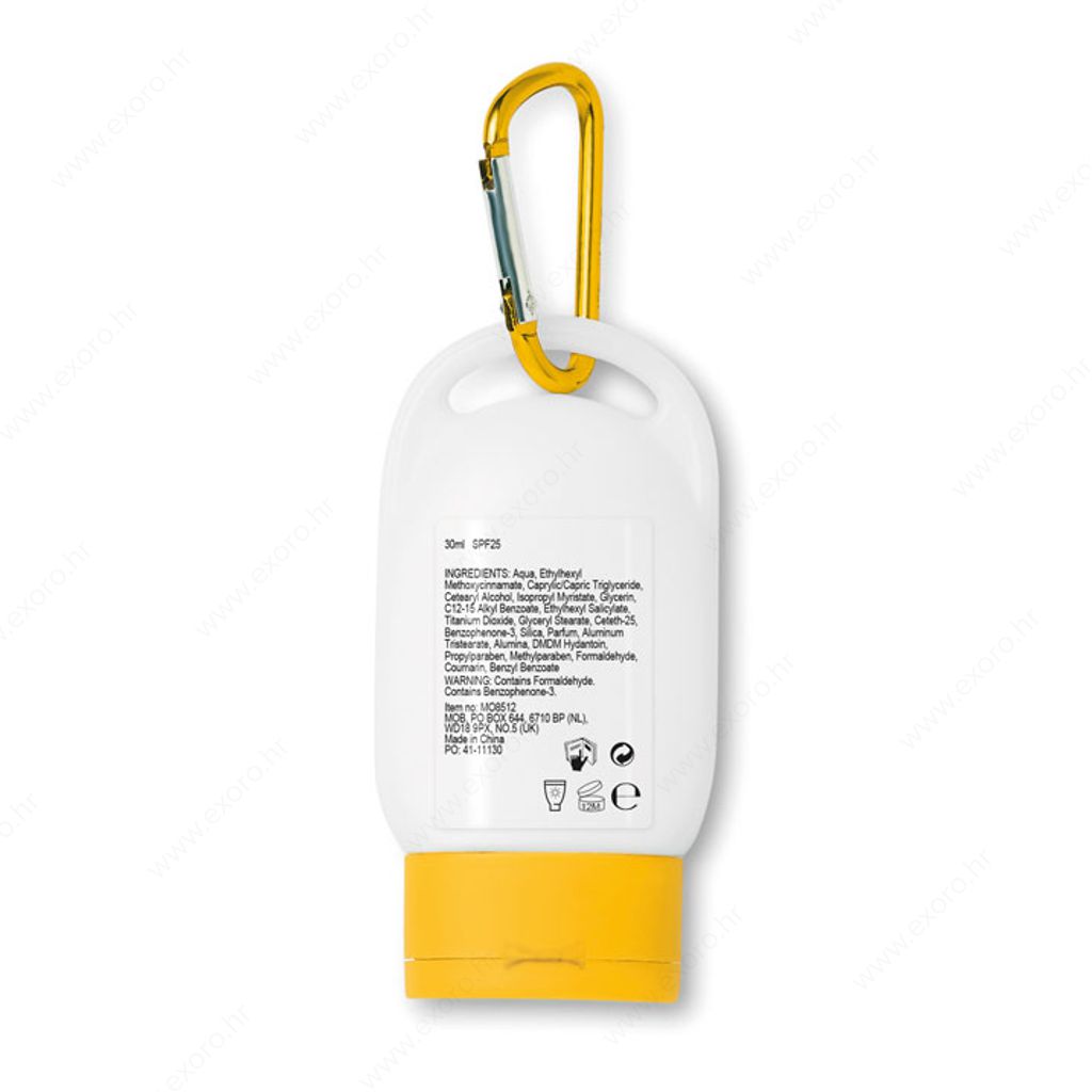 MO8512-08 Losion za sunčanje SUNCARE SPF25 30ml bijeli/žuti