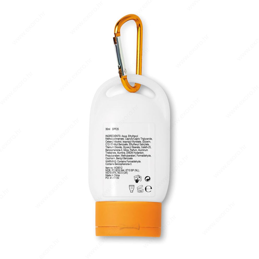 MO8512-10 Losion za sunčanje SUNCARE SPF25 30ml bijeli/narančasti