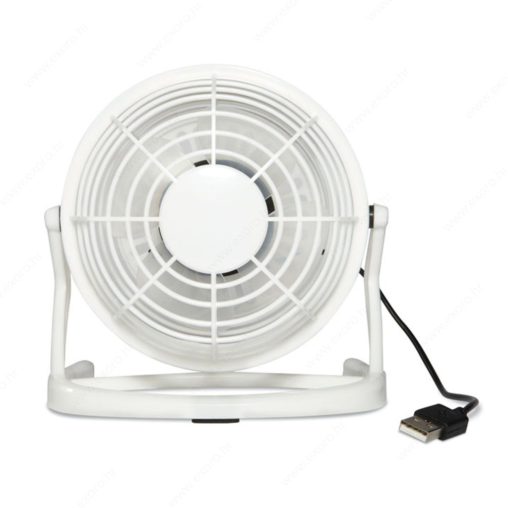 MO8763-06 Ventilator AIRY s usb kabelom od ABS-a, bijeli