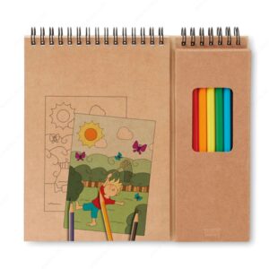 Drvene boje + bojanka COLOPAD set natur