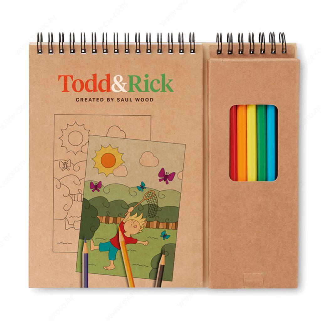 MO8769-13 Drvene boje + bojanka COLOPAD set natur