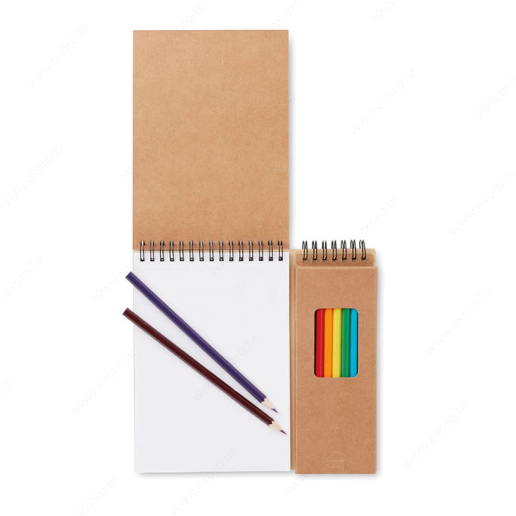 MO8769-13 Drvene boje + bojanka COLOPAD set natur