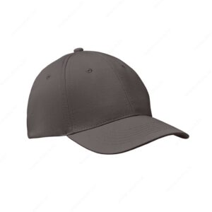 Kapa šilt 6 panela BASIE 160g, čičak, siva (stone grey)