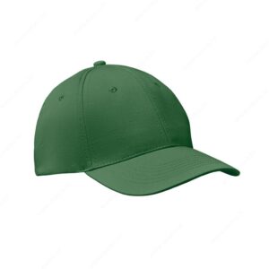 Kapa šilt 6 panela BASIE 160g, čičak, zelena (dark green)