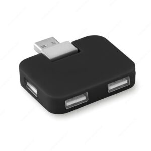 USB hub SQUARE 4 ulaza, crni