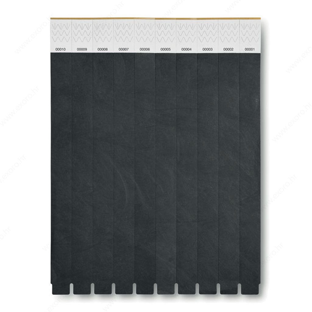 MO8942-03 Narukvica papirnata TYVEK pk10 crna