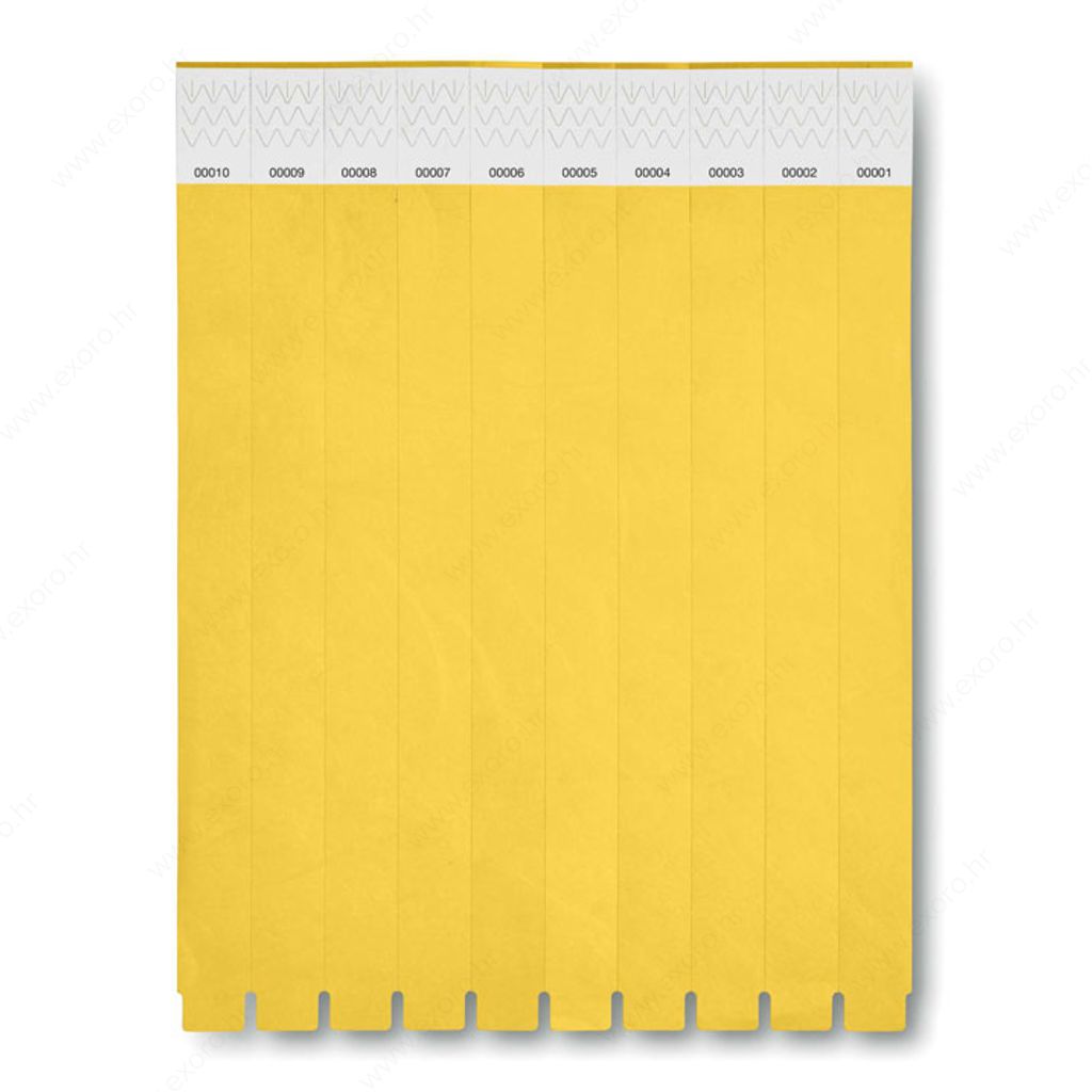 MO8942-08 Narukvica papirnata TYVEK pk10 žuta