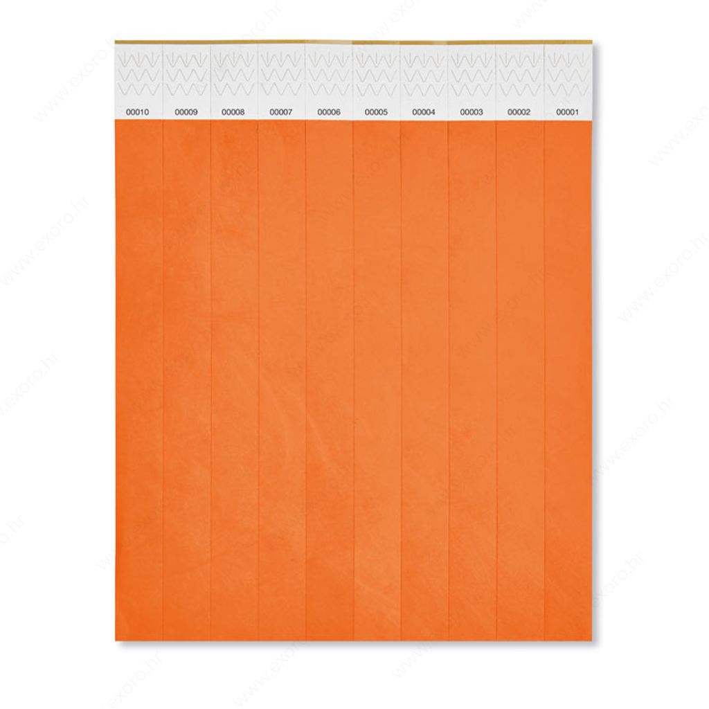 MO8942-10 Narukvica papirnata TYVEK pk10 narančasta