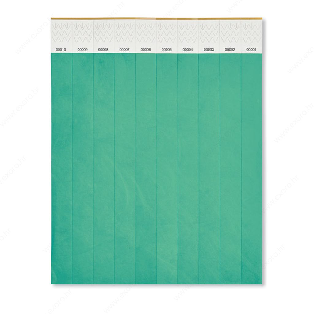 MO8942-12 Narukvica papirnata TYVEK pk10 tirkizna