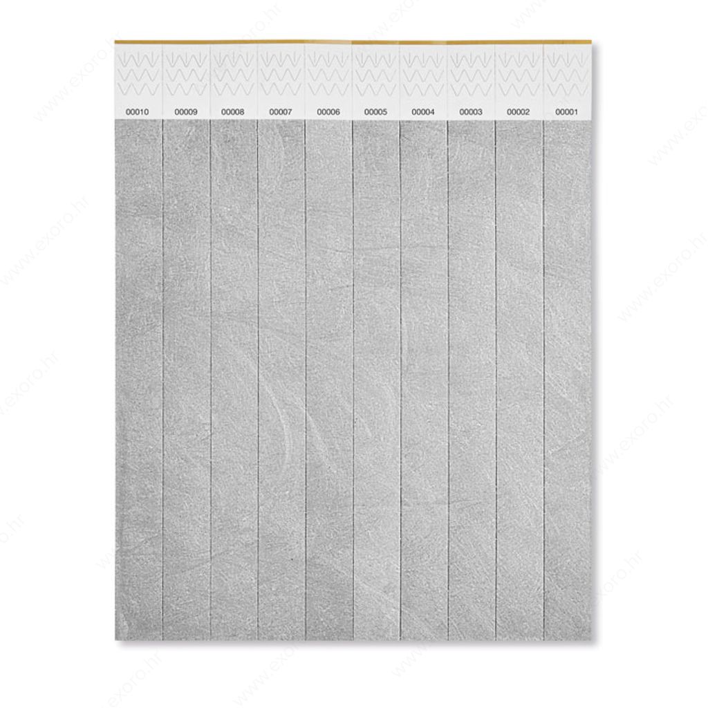 MO8942-14 Narukvica papirnata TYVEK pk10 srebrna