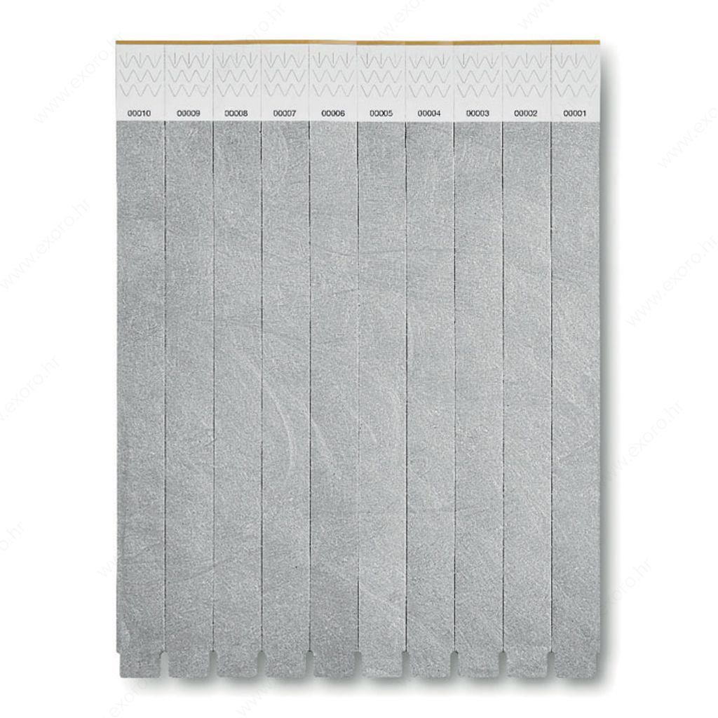 MO8942-14 Narukvica papirnata TYVEK pk10 srebrna