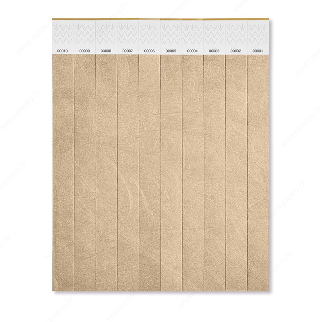 MO8942-98 Narukvica papirnata TYVEK pk10 zlatna