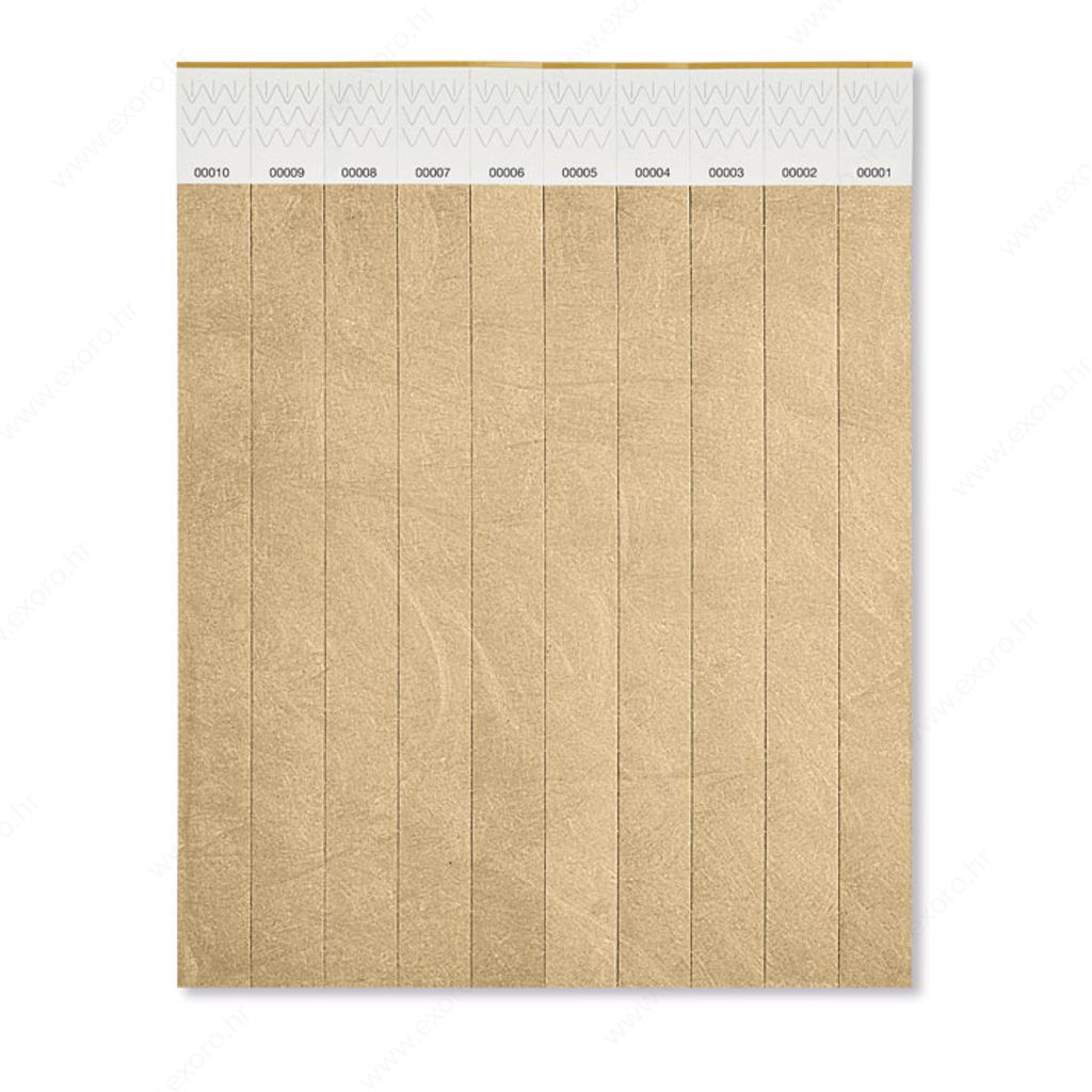 MO8942-98 Narukvica papirnata TYVEK pk10 zlatna