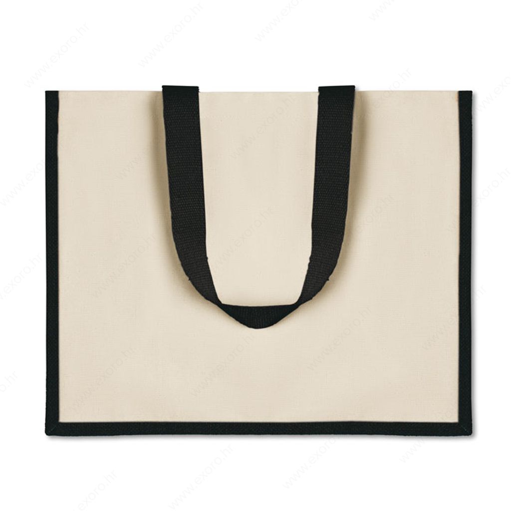 MO8967-03 Torba shopping CAMPO DE FIORI 43x20x34cm juta, crna