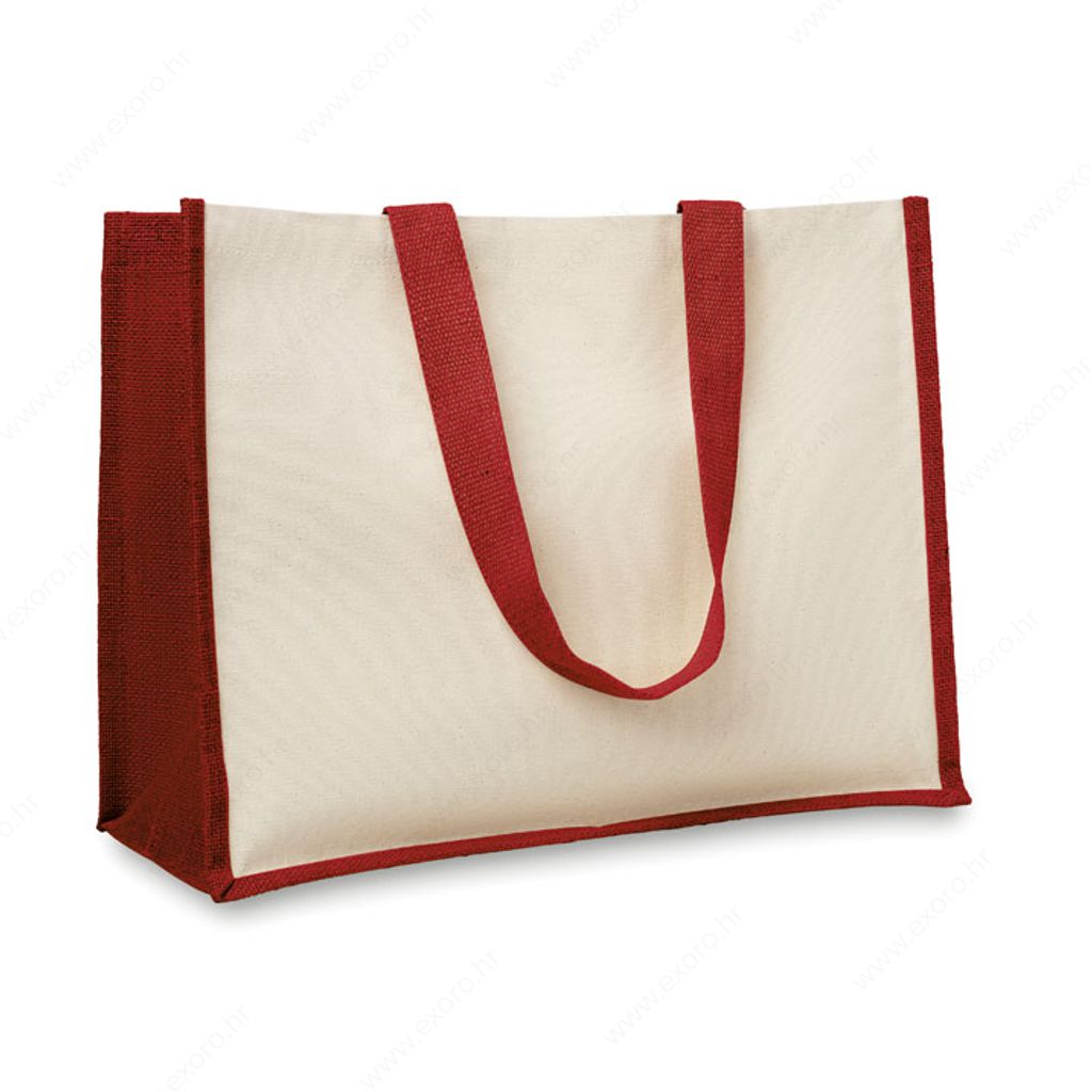 MO8967-05 Torba shopping CAMPO DE FIORI 43x20x34cm juta, crvena