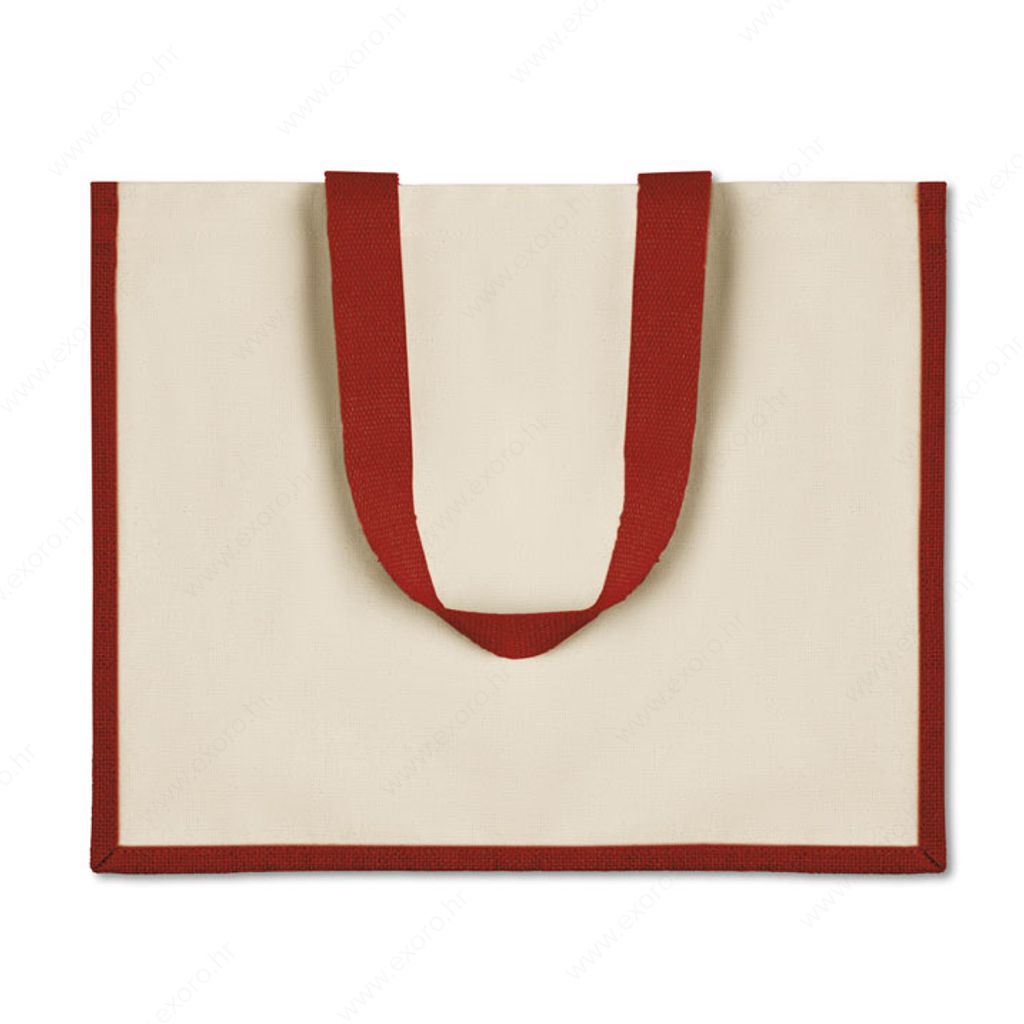 MO8967-05 Torba shopping CAMPO DE FIORI 43x20x34cm juta, crvena