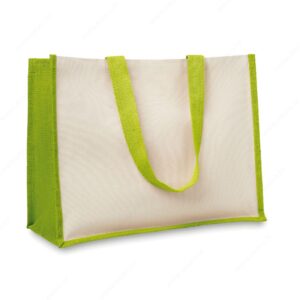 Torba shopping CAMPO DE FIORI juta, zelena (lime)