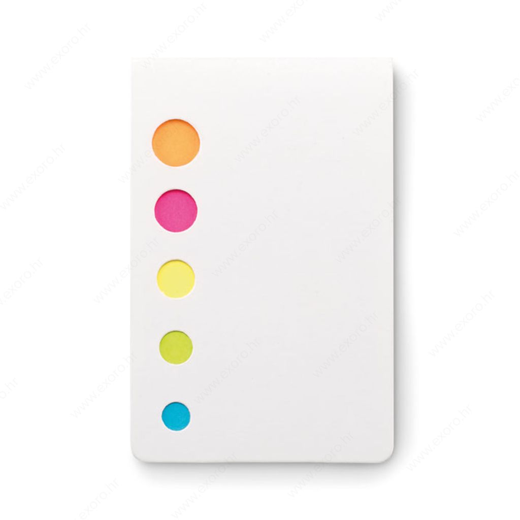 MO9036-06 Zastavice Post-it 12x44mm 20L MEMOSTICKY 5 boja, bijeli