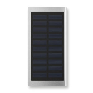 Punjač prijenosni SOLAR POWERFLAT solarni, 8000mAh, srebrni
