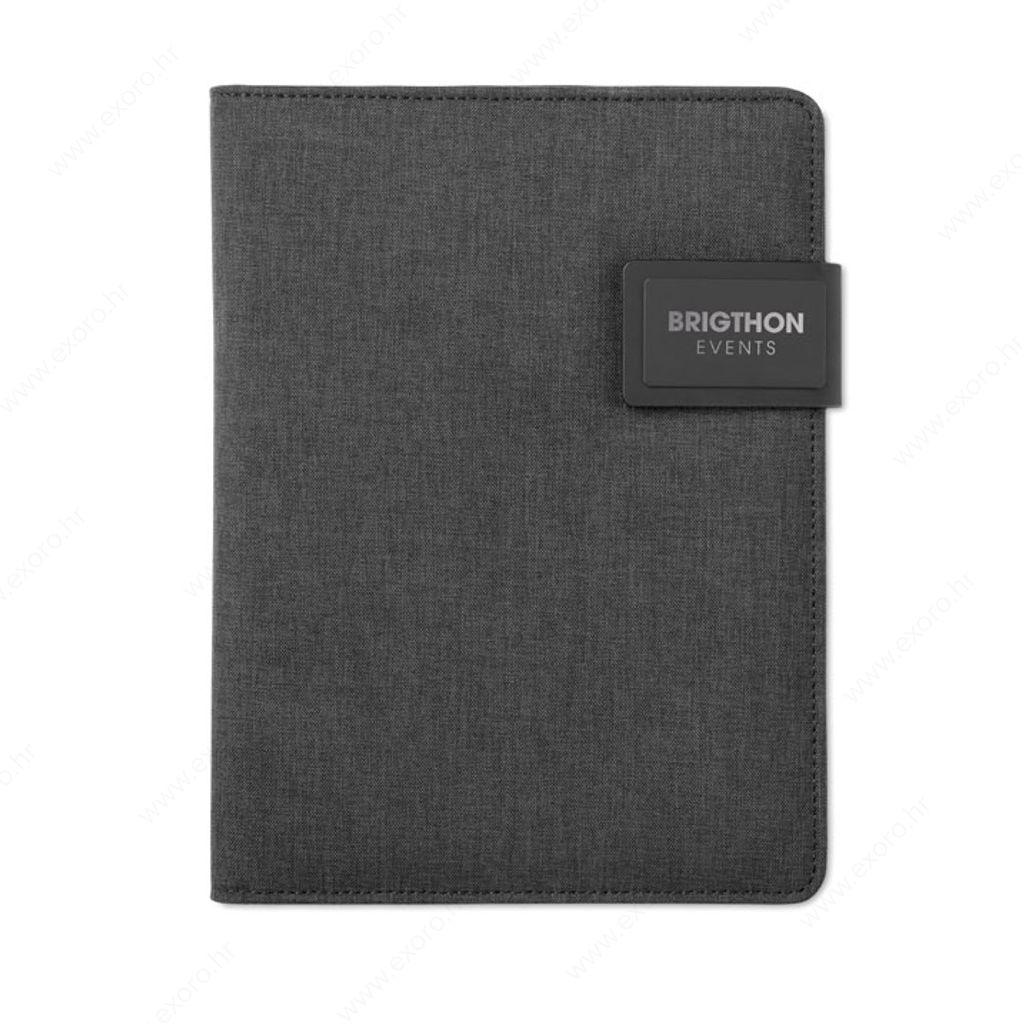 MO9231-03 Mapa konferencijska A5 POWERNOTY + prijenosni punjač 4000 mAh, micro USB crni